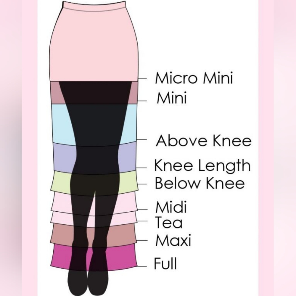 Skirt lengths 📏 Know the difference!